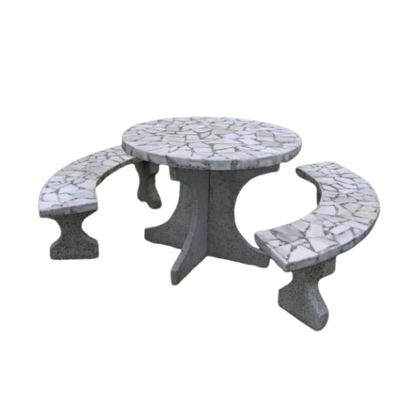 JUEGO DE MESA DE PATIO GRANITO